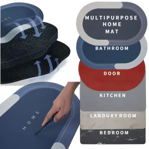 Multipurpose Non Slip Soft Water Absorbent Bath Mat for Tub Diatomite Bathroom Mat Custom Get Naked Bath Rug