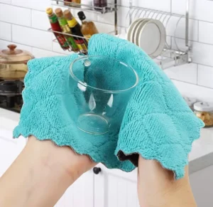 Multipurpose Reusable Dish Cloths Double-Sided Microfiber Cleaning Rags for Furniture