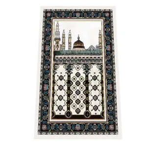 Muslim Cushioned Washable Non Slip Polyester Prayer Mat for Home Use