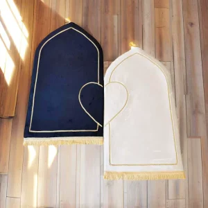 Muslim Islam Ramadan Pilgrimage Prayer Portable Prayer Mat Soft High Quality Heart shaped Praying Mats Eid Gifts Set