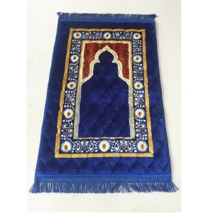 Muslim Islamic Travel Prayer Mat Adults 1CM Thick Flannel Machine Made Low Pile Washable Non Slip Customizable Home