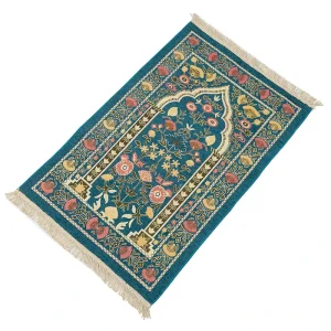 Muslim Mini Prayer Mat Islamic Pilgrimage 100% Cotton Anti-Static Anti-Wrinkle 110cm*70cm Home & Kitchen Use