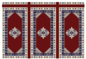 Muslim Mosque Printing Wilton Prayer Mat Carpet Factory Customized Wall to Wall High Quality Prayer Carpet