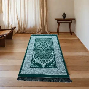 Muslim Pray Rug Classical Anti slip Church Image Thick Tufted Washable Home Velvet Chenille Tassel Islamic Prayer Mat