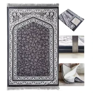 Muslim Prayer Mat 2 in 1 Machine Washable Prayer Rug with Removable Cover Thick Padded Foam Janamaz Sajadah
