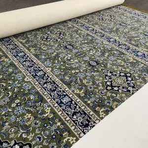 Muslim Prayer Mat & Carpet Machine Made Washable Nylon Axminster for Mosque and Church Use Blue