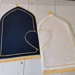 Muslim Prayer Mat Islamic Very Thick Prayer Rug Luxury Sajadah Modern for Men Women Rectangle Black Bedroom Sets CN;ZHE