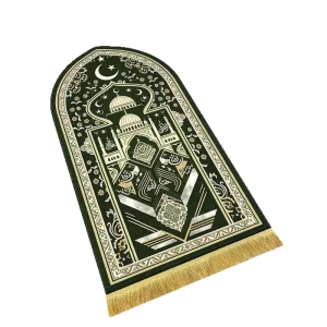 Muslim Prayer Mat Pink Pattern Soft Fluffy Islamic Prayer Rug Luxury Arabic Worship Carpet for Home Living Room
