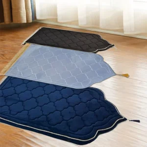 Muslim Prayer Mat and Worship Mat Soft Thick Solid Color Modern Washable Cushioned Flannel Carpet