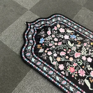 Muslim Prayer Rug Islamic Turkish Extra Thick Velvet Praying Carpet Portable Prayer Mat for Women Men Great Ramadan Gifts
