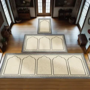 Muslim Rugs Prayer Mat with High Quality Polyester Persian Design for Prayer Soft Knee Pads
