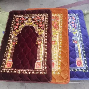 Muslim Style Thickened Cushioned Washable Square Polyester Woven Worship Mat Portable Customizable Size