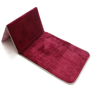 Muslim Worship Mat Backrest Thickened Flannel Prayer Mat