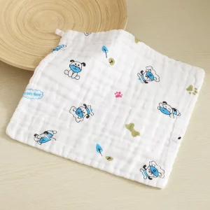Muslin Baby Hand Washcloths Soft Cotton Bath Face Towel 6 Layers Extra Absorbent Feeding Burp Cloth for Newborn Infant