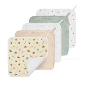 Muslin Baby Washcloths Super Absorbent Muslin Baby Towel Soft Newborn Washcloths Baby Face Towels
