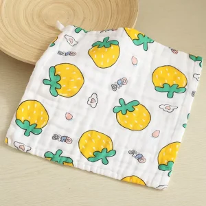 Muslin Pattern Baby Washcloths Absorbent Baby Bath and Face Towels 100% Cotton Baby Wipes