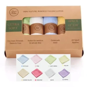 Muslin Tree Baby 100% Organic Bamboo Towel Baby Soft Washcloth Towels Face Towel or Makeup Usage Super Soft and Absorbent