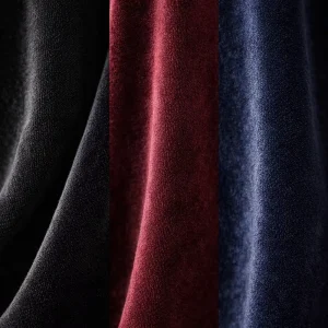 NFPA 701 FR Brushed Velvet Fabric Heavyweight 300gsm 100% Polyester Dimout 58/60″ Width for Stage Curtains