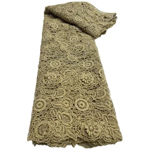NI.AI New Design Tissue Cord Lace Fabric with Embroidered Flower Washable Lace Fabric for Wedding Parties for Dress Material