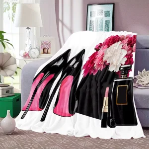 Name Brand Blanket 260 Gsm Luxury Designer Logo Flannel Fleece Throw Blanket