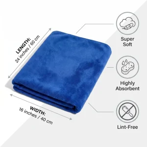 NanoWeave Edgeless Microfiber Car Drying Towel Ultra Absorbent Quick Dry Lint Free Auto Detailing Cloth