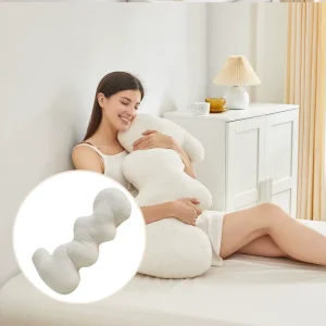 Nantong Factory Soft Plush Cloud Wave Shape Cotton Women Sleeping Pillow Pregnancy Maternity Pillows