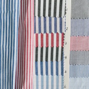Nantong Textile’s Woven Cotton Rayon Yarn Dyed Stripe Fabric Eco Friendly Fabric for Shirt Dress Skirt Lining and Accessories