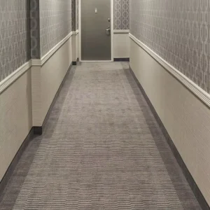 Narrow Printed Nylon Polypropylene Geometric Runner Hotel Hallway Broadloom Carpet Cut Pile Reversible Washable Anti static