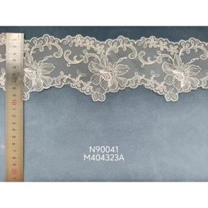 Narrow Stripe Embroidered Knitted Cloth 100% Polyester Custom Width Weight for Girls Garment Dancewear Decoration