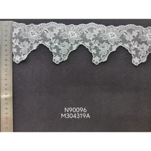 Narrow Stripe Embroidered Mesh Fabric 100% Polyester Sheer Knitted Textile Home Textile Dresses Lingerie Dancewear