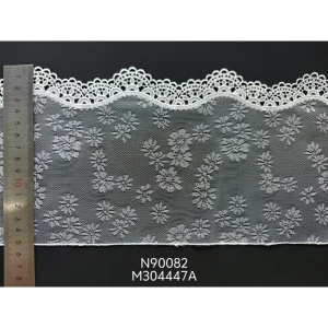 Narrow Stripe Embroidery Fabric 100% Polyester Sheer Knitted Mesh Textile Dresses Lingerie Dancewear Accessories Girls