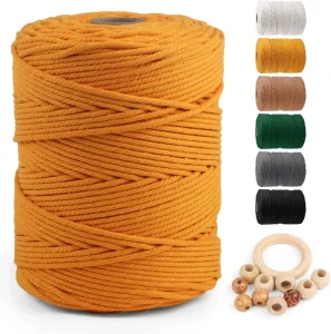 Natur Cotton Rope Natural Handmade Gold Weaving Thread 4 Strand Weaving Process Rope Hanging Weaving DIY Gift
