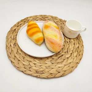 Natural 30cm Big Size Round Placemats Straw Woven Place Mats Water Hyacinth Placemats for Dining Table Rattan