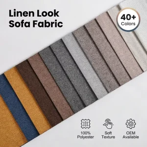 Natural Breathable 100% Polyester Upholstery Fabric for Home Textile Plain Dyed Upholstery for Sofa Manufacturers