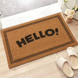 Natural Coconut Fiber Medium Thickness Non slip Rubber Backing Entrance Outdoor Porch Hand woven Door Dustproof Anti slip Mat