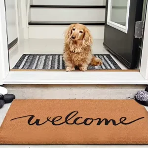 Natural Coir Door Mat Outdoor High Pile Eco Friendly Anti-Slip Mat for Home Entrance Direct From Stock