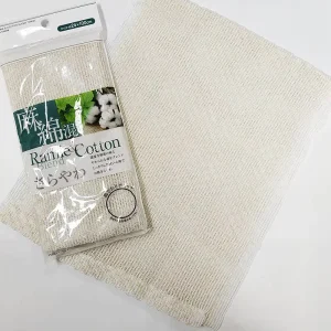 Natural Cotton Ramie Body Back Scrubber Exfoliator Loofah Sponge Korean & Japanese Soft Exfoliating Washcloth Towel