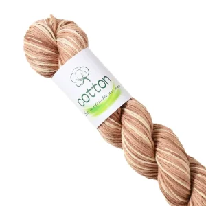 Natural Dyed Carded Pure Cotton Mop Yarn Anti Pilling Silky Texture Hand Knitting Weaving Soft High Quality Sustainable DIY 50g