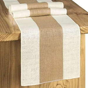 Natural Jute Burlap Table Runner Hessian Rustic Table Runner for Wedding Festival Party Event Decorations Lace Table Runners