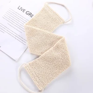 Natural Jute Ramie Back Strap Dead Skin Exfoliating Scrubber Skin Cleansing Washcloth Body Spa Washing Cloth Bath Rubbing Wrap