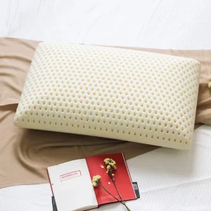 Natural Latex Rubber Pillow With Cover Medium Support Bed Pillow for Sleeping for Back Helps Relieve Latex Pillow