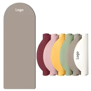 Natural Rubber Fitness Oval Yoga Mat with Logo Arch Pilates Non Slip 4.5mm Thick Eco Friendly Folding