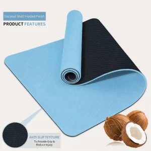 Natural Rubber Yoga Mat Professional Non Slip Extra Thick 5mm Eco Friendly Exercise Mat Durable Stain Resistant Yoga