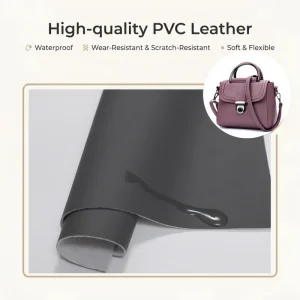 Natural Sheen Matte Finish Flex Resistant Stain Resistant Aging Resistant Waterproof PVC Leather for Bags