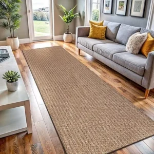 Natural Sisal Carpet Roll Flat Woven Thick Texture Durable Fiber Minimalist Flooring Solution for Living Room