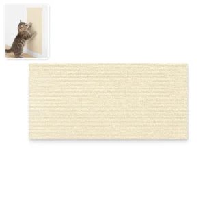 Natural Sisal Wall Mount Cat Scratcher Mat Strong Self Adhesive Backing Custom Size Cuttable Sofa Door Wall Protector Pad