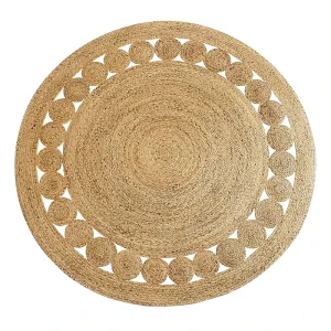 Natural Water Hyacinth Mat Circle Round Water Hyacinth Floor Mat Carpet Rug