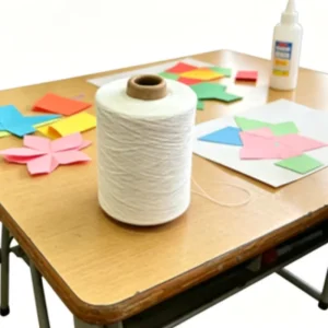 Natural White 100% Polyester 32S High Tenacity Ring Spun Sewing Thread Stable Mass Production Fast Delivery Socks