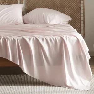 Natural White Bamboo Sheet Set 4 Pcs Antibacterial Breathable Bedding & Custom OEM Service