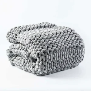 Nature Thick Weighted Blanket Warm Cozy 100% Handmade Chunky Knitted Blanket